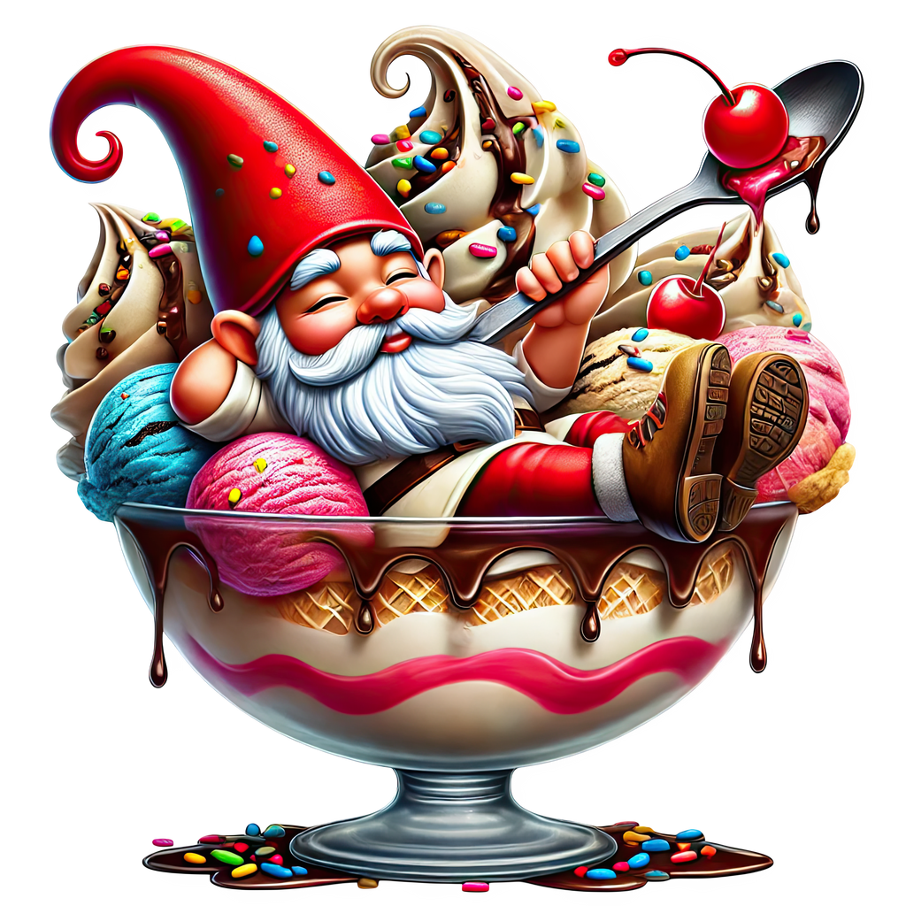 Ice Cream Gnome Heat Transfer