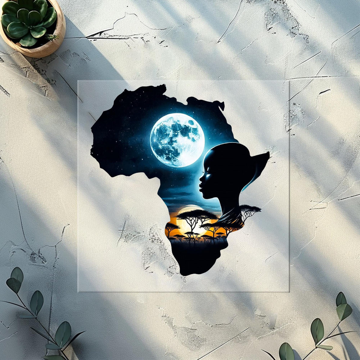African Silhouette Heat Transfer