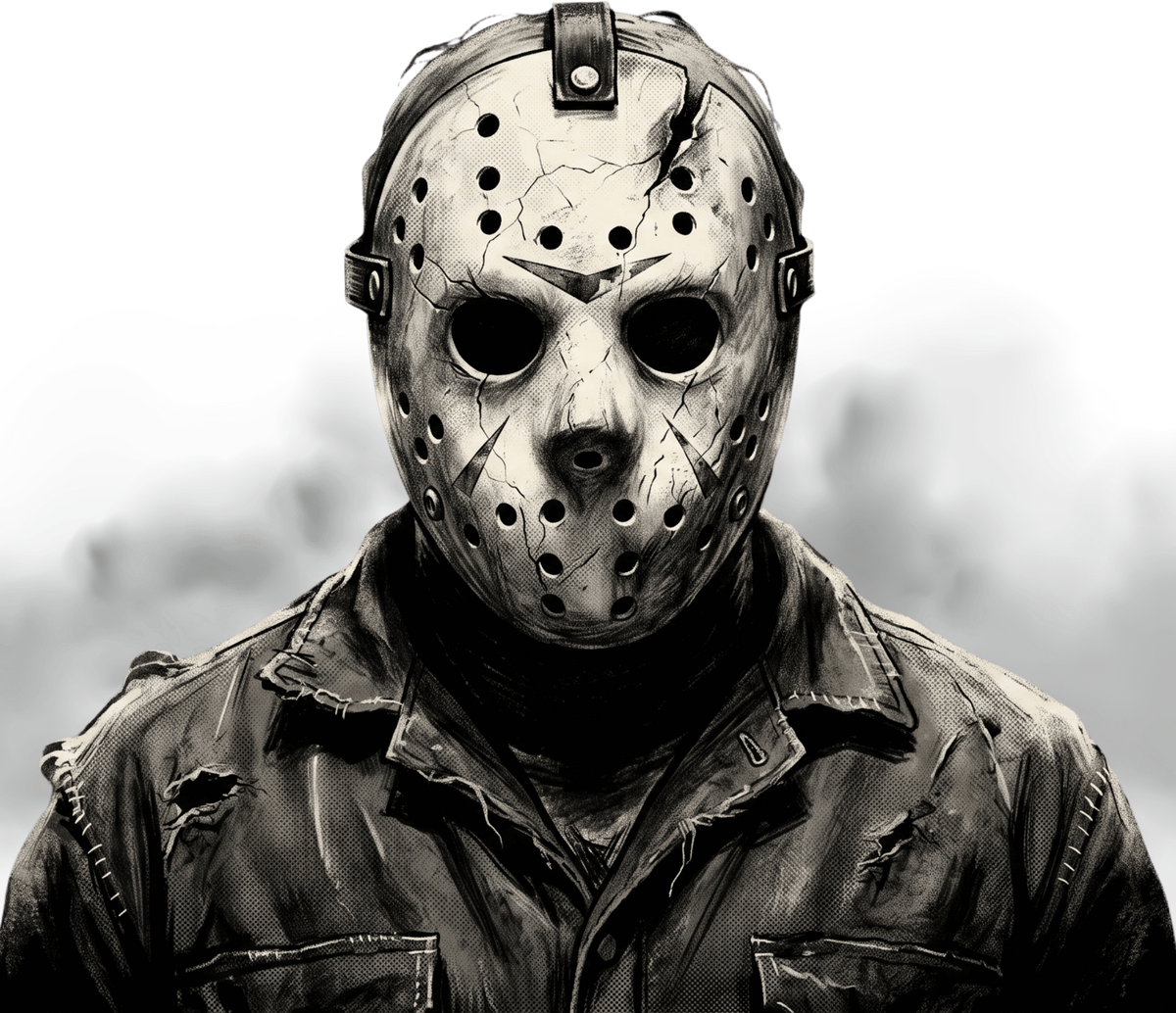 Black & White Horror Icons Heat Transfer