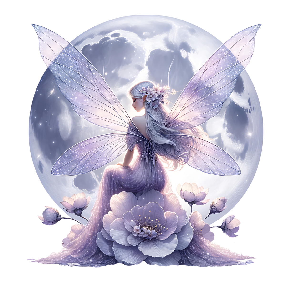 Purple Moon Fairies Heat Transfer