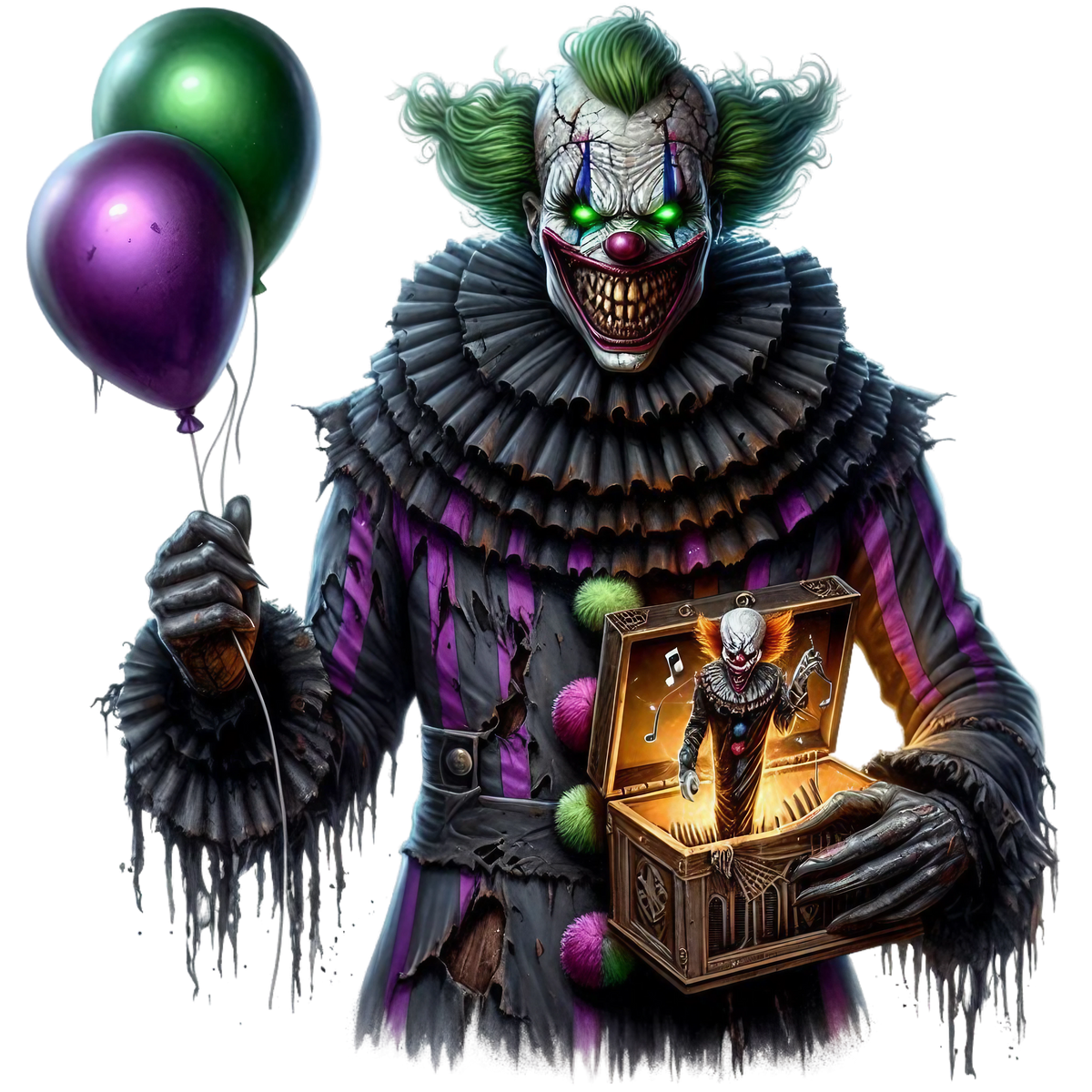 Spooky Clowns Heat Transfer