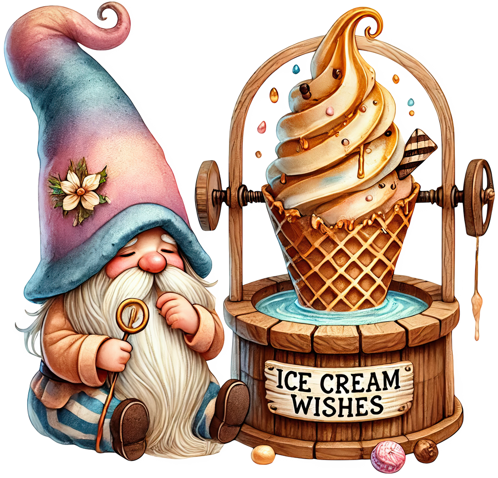 Ice Cream Gnome Heat Transfer