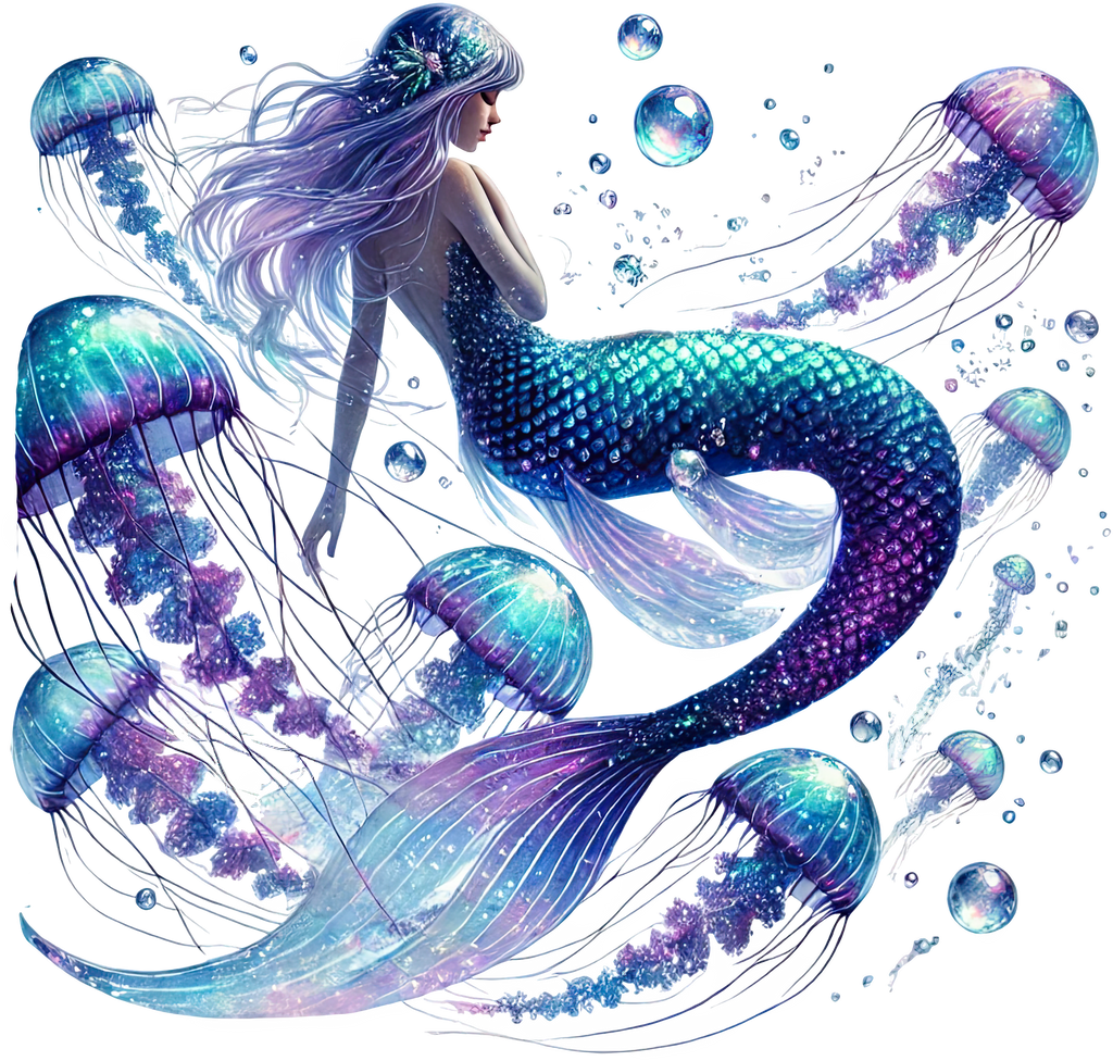 Mystic Mermaids Graphic T-shirt S-5X