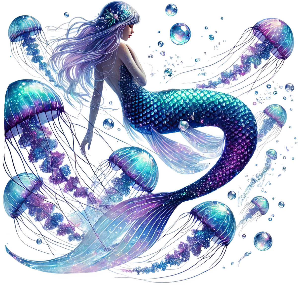 Mystic Mermaids Graphic T-shirt S-5X