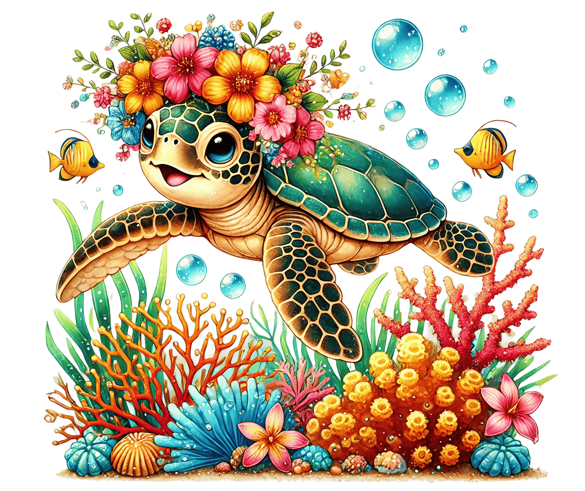 Baby Sea Turtles P1 Heat Transfer