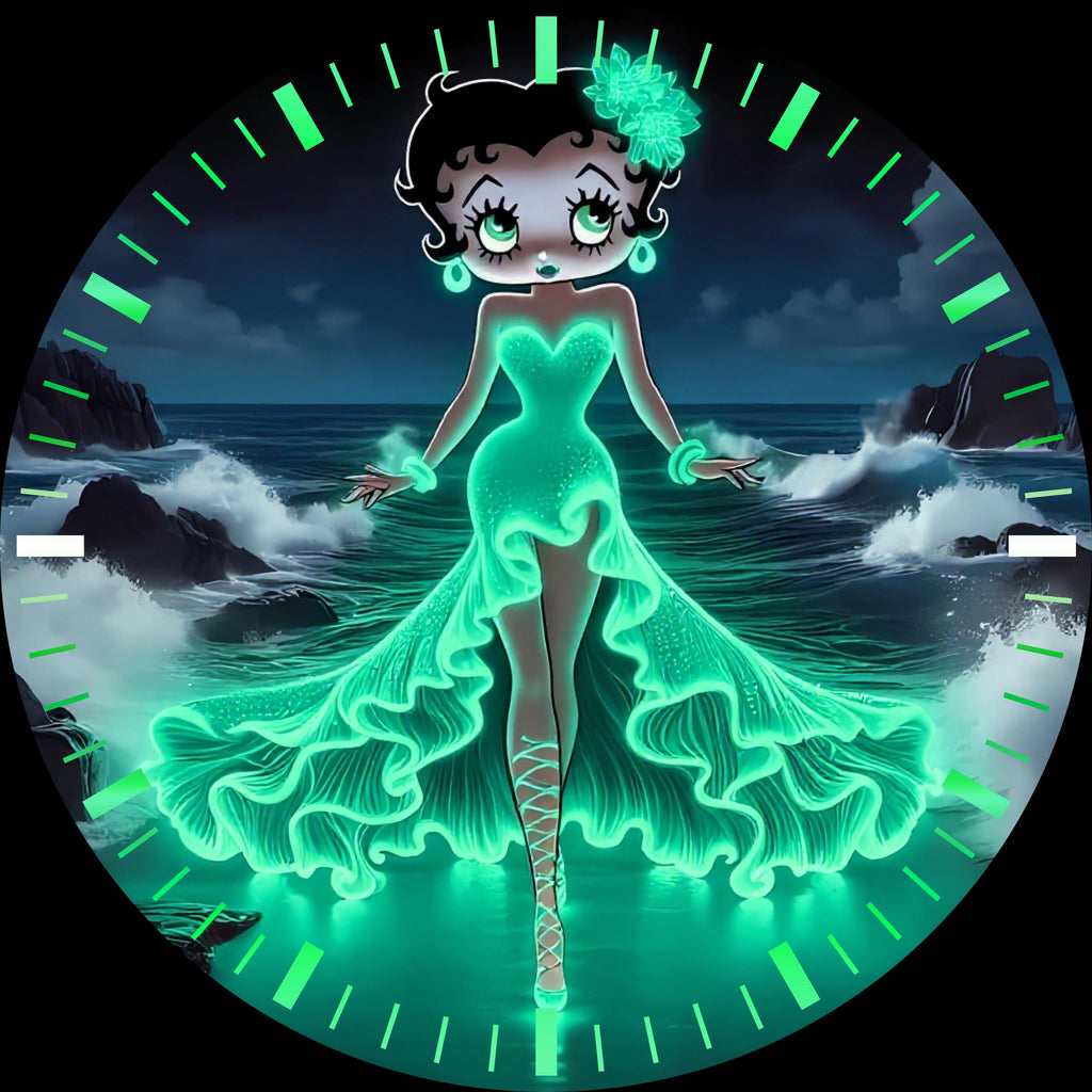 Betty Boop UV Printed MDF Wall Clock
