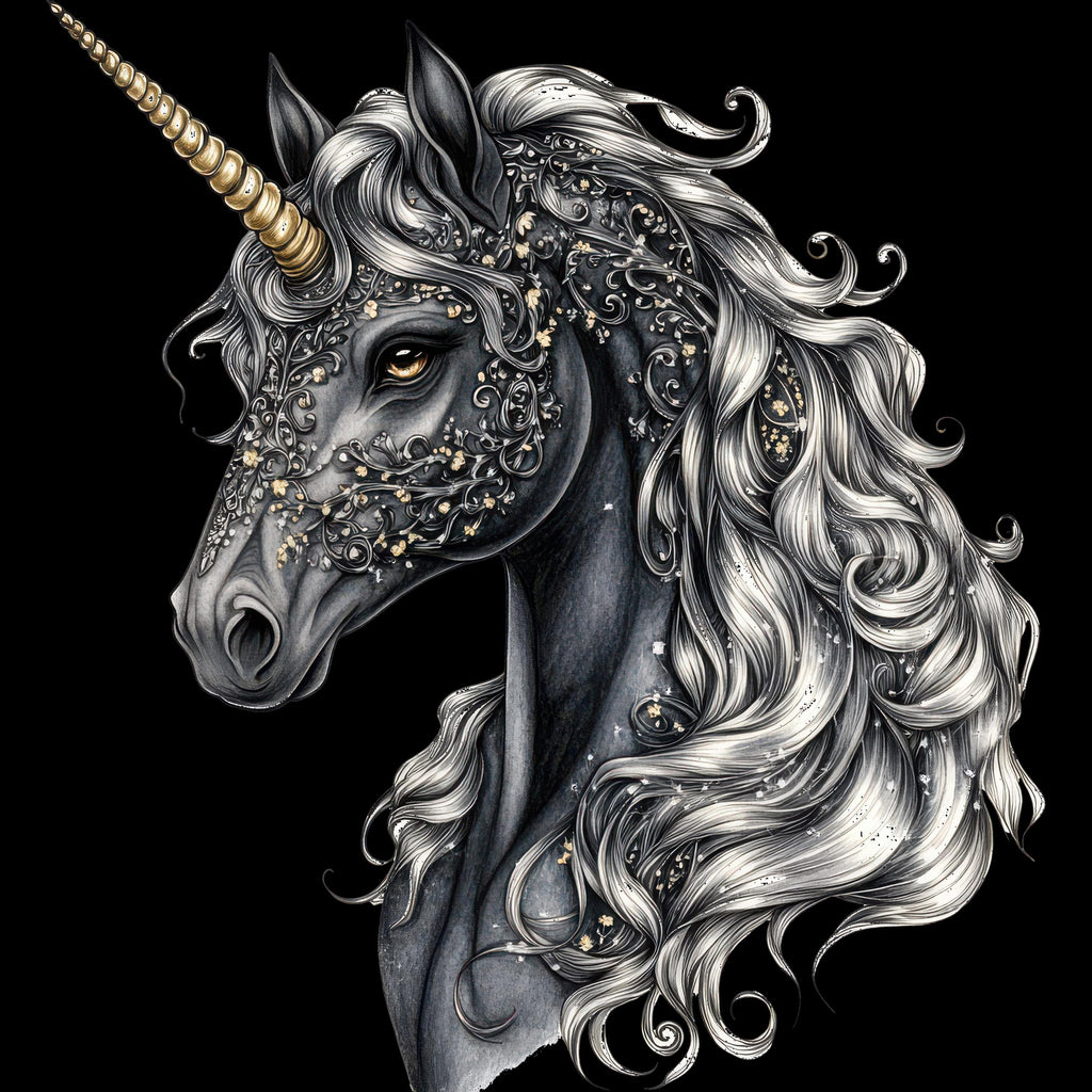 12 Black Unicorns Heat Transfer