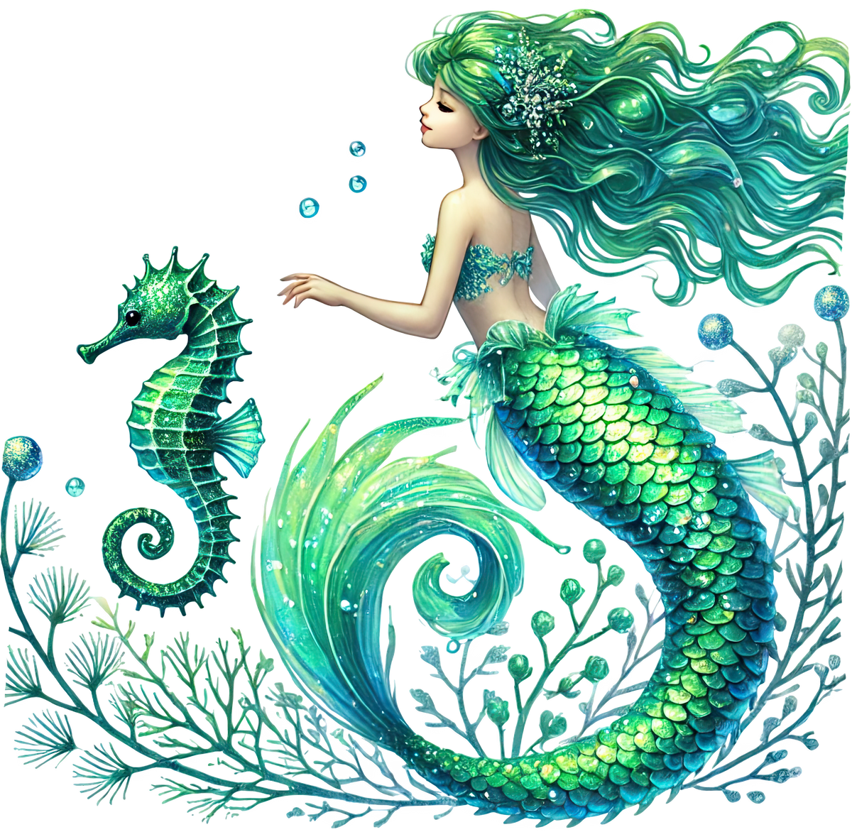 Mystic Mermaids Graphic T-shirt S-5X
