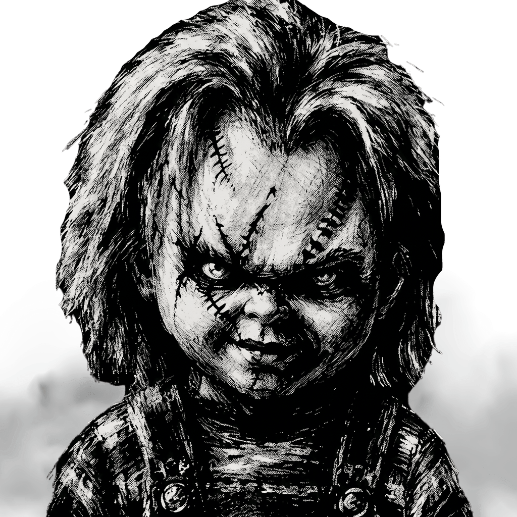 Black & White Horror Icons Heat Transfer