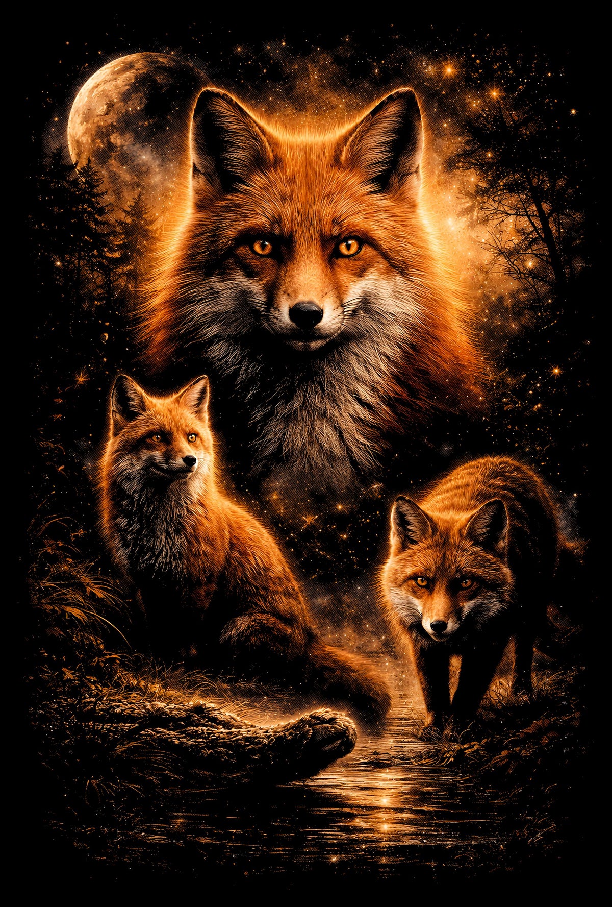 Wildlife Designs Graphic T-shirt S-5X Black Only