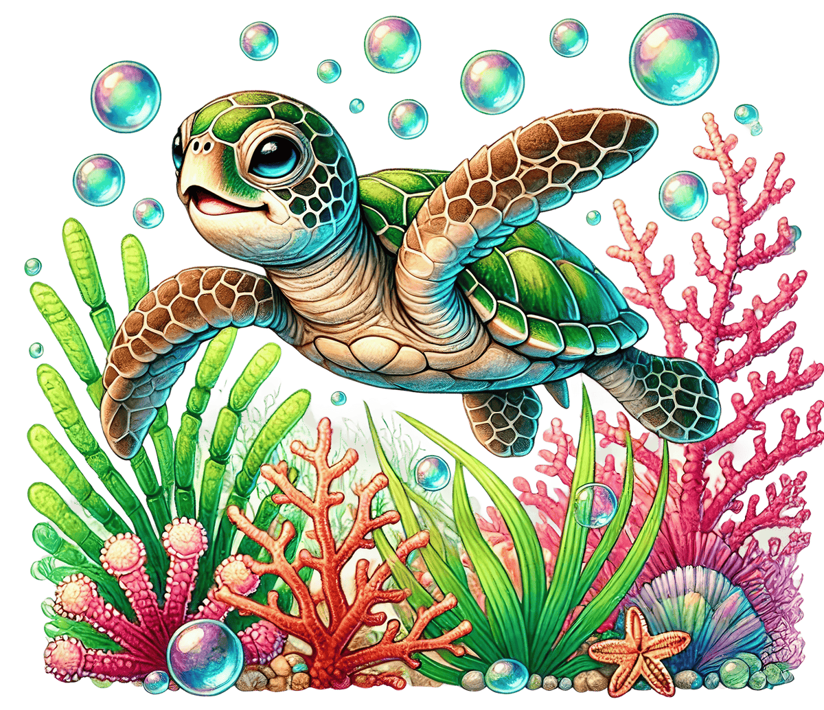 Baby Sea Turtles P1 Heat Transfer