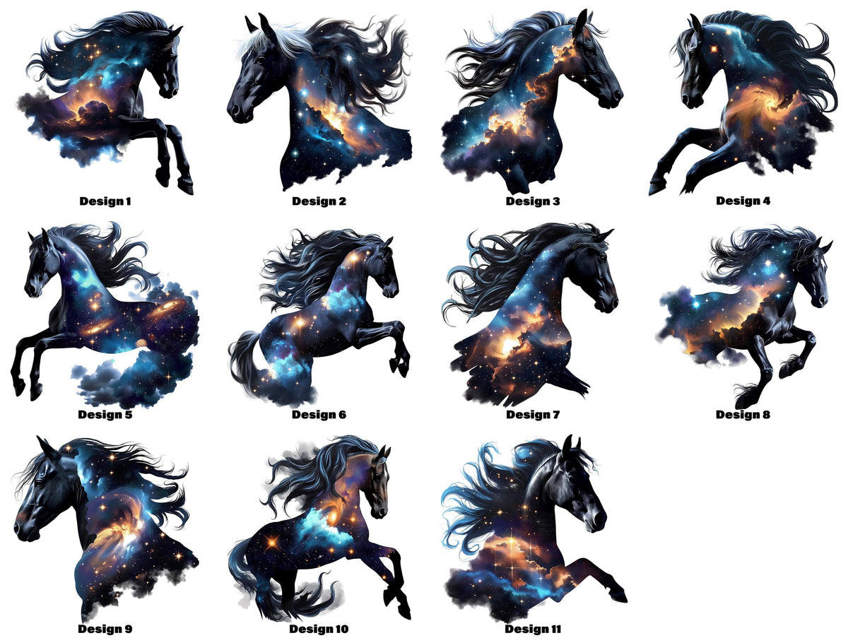 Majestic Galaxy Horse Heat Transfer Print