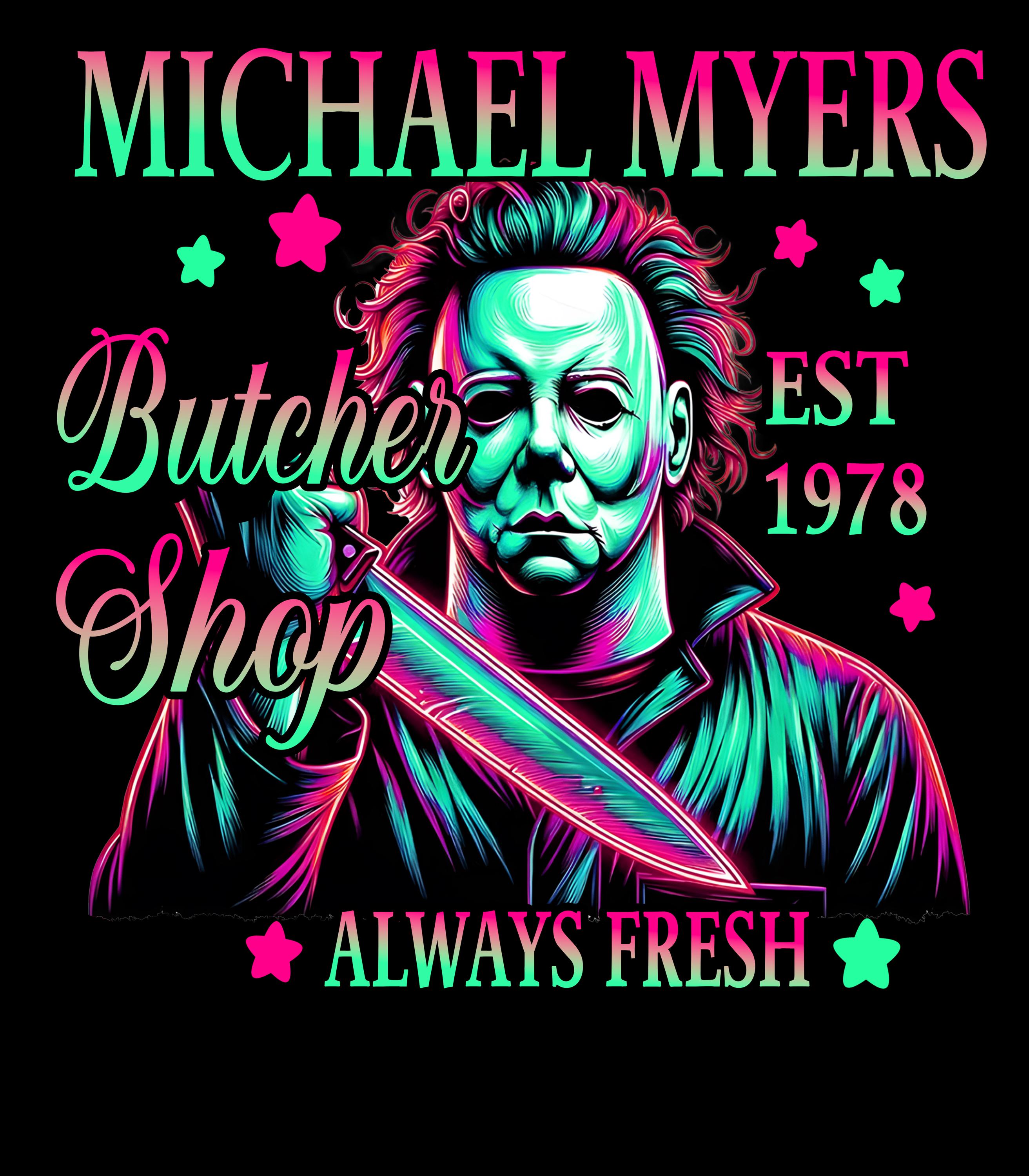 Horror Characters Heat Transfer For Black Only