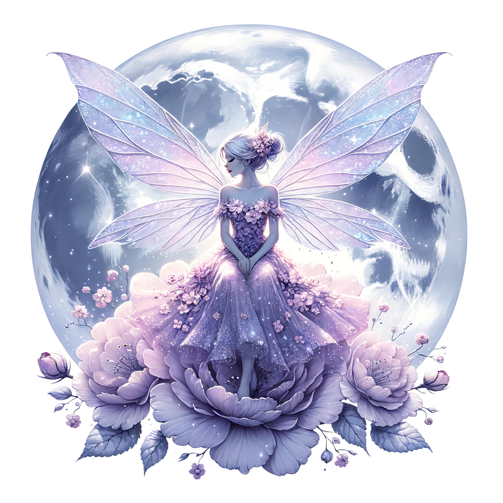Purple Moon Fairies Heat Transfer