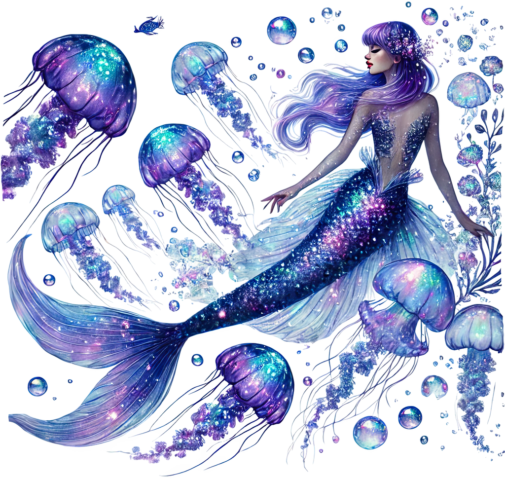 Mystic Mermaids Graphic T-shirt S-5X