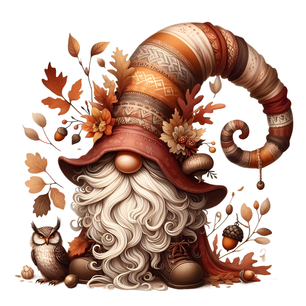 Cute Fall Gnomes Graphic T-shirt S-5X