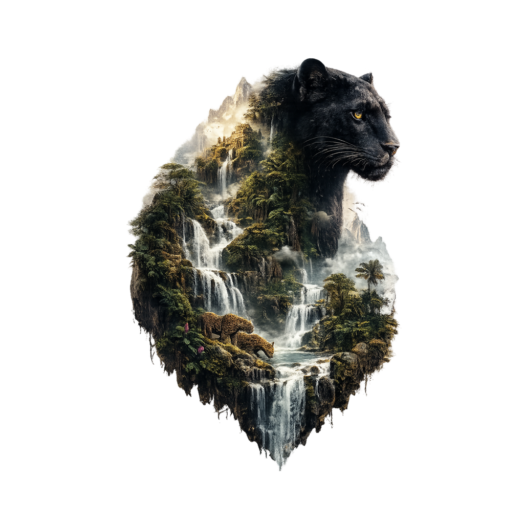 Misc. Double Exposure Nature Graphic T-shirt S-5X