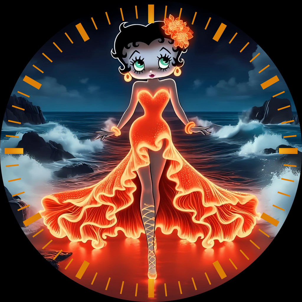 Betty Boop UV Printed MDF Wall Clock