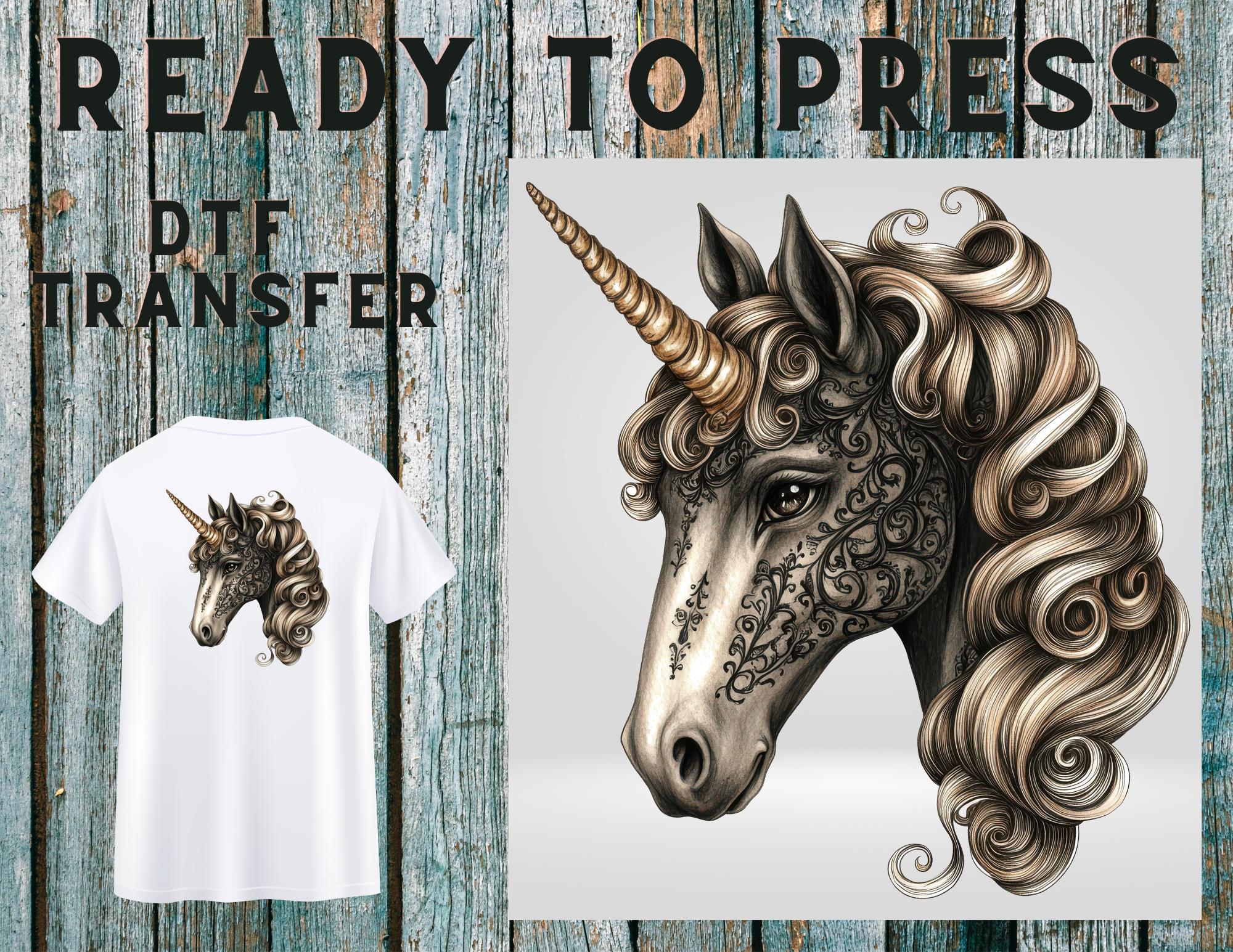 12 Black Unicorns Heat Transfer