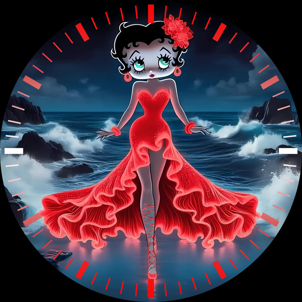 Betty Boop UV Printed MDF Wall Clock