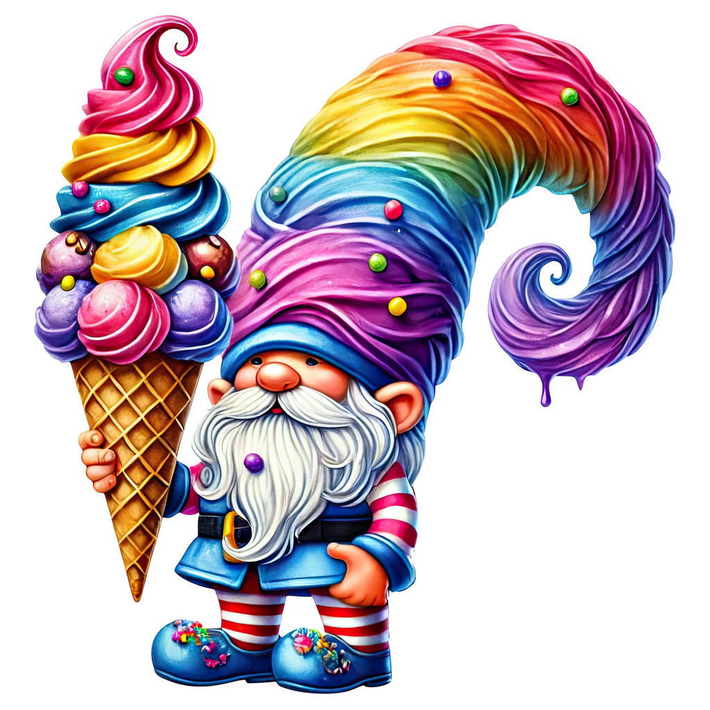 Ice Cream Gnome Heat Transfer
