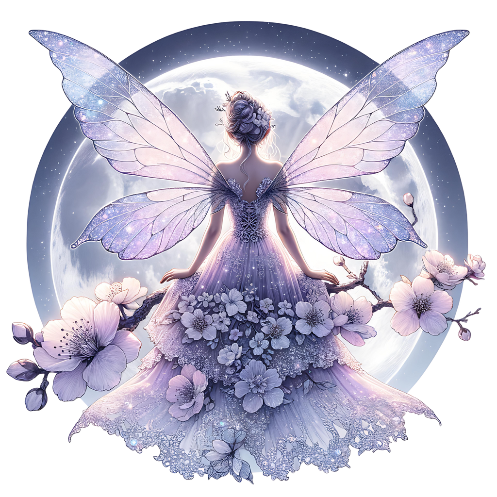 Purple Moon Fairies Heat Transfer