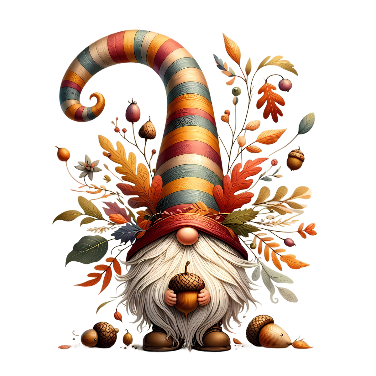 Cute Fall Gnomes Graphic T-shirt S-5X