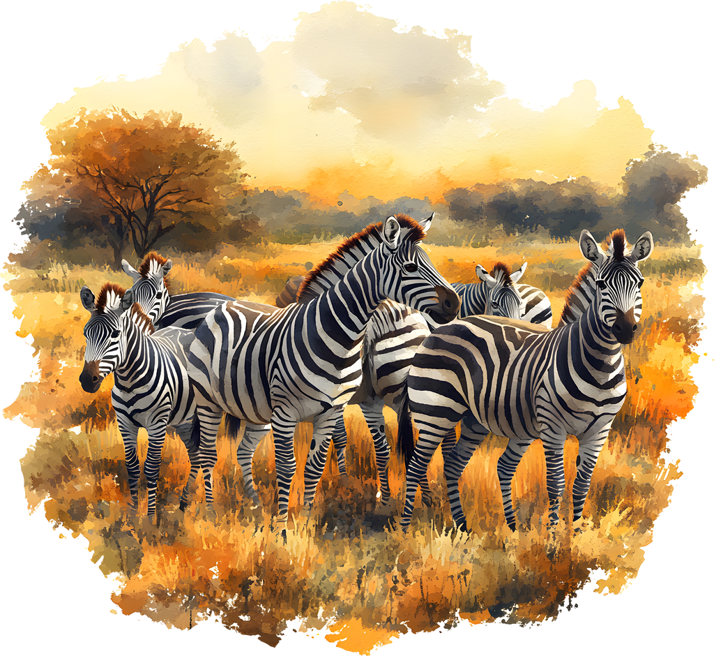 African Safari Animals Heat Transfer