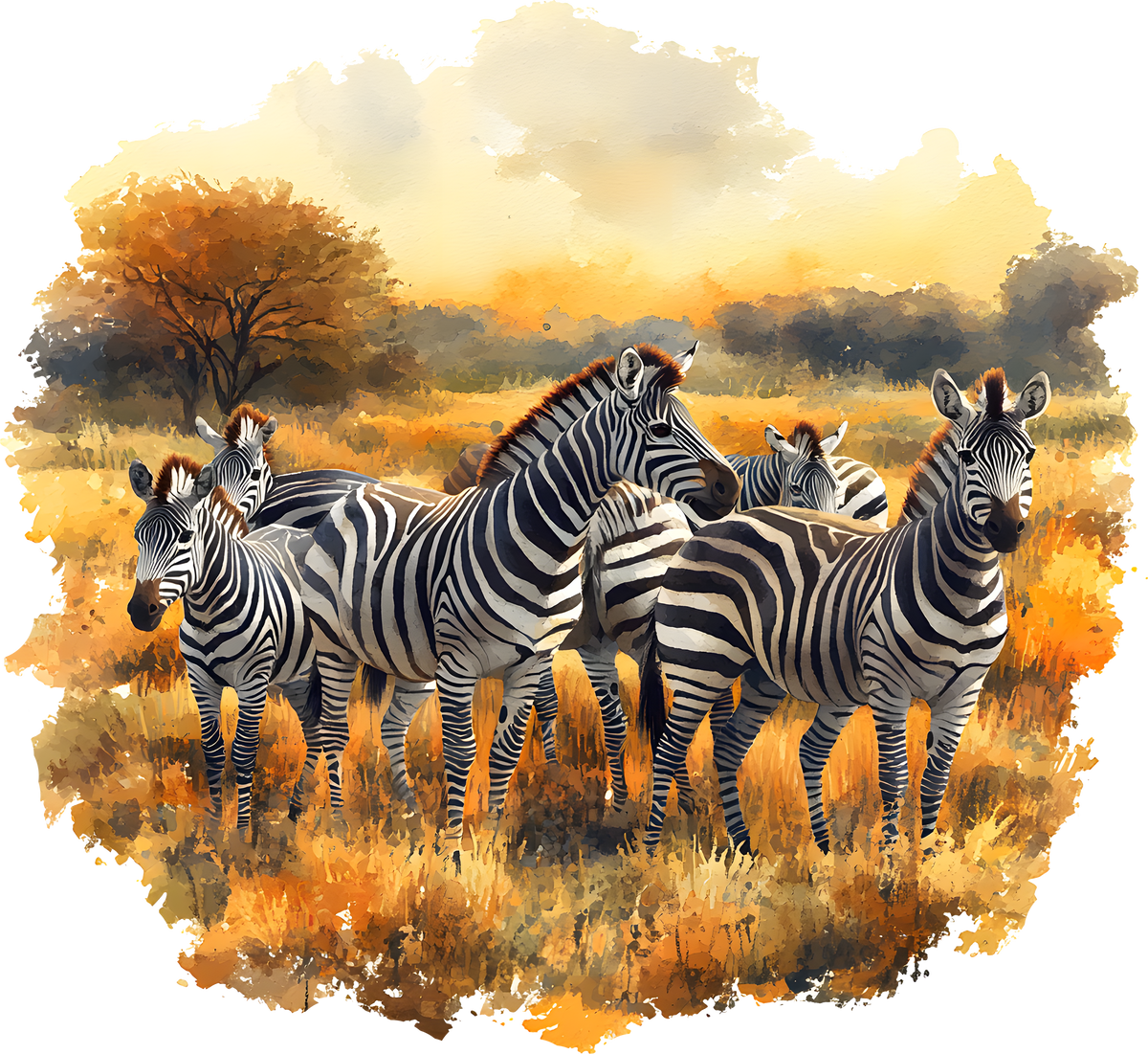 African Safari Animals Heat Transfer