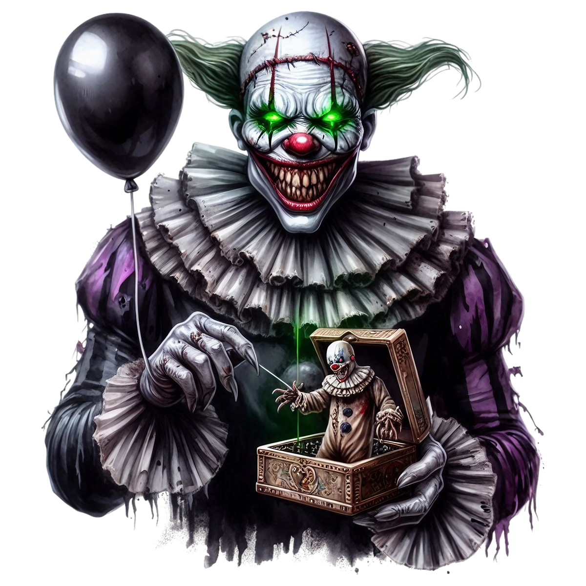 Spooky Clowns Heat Transfer