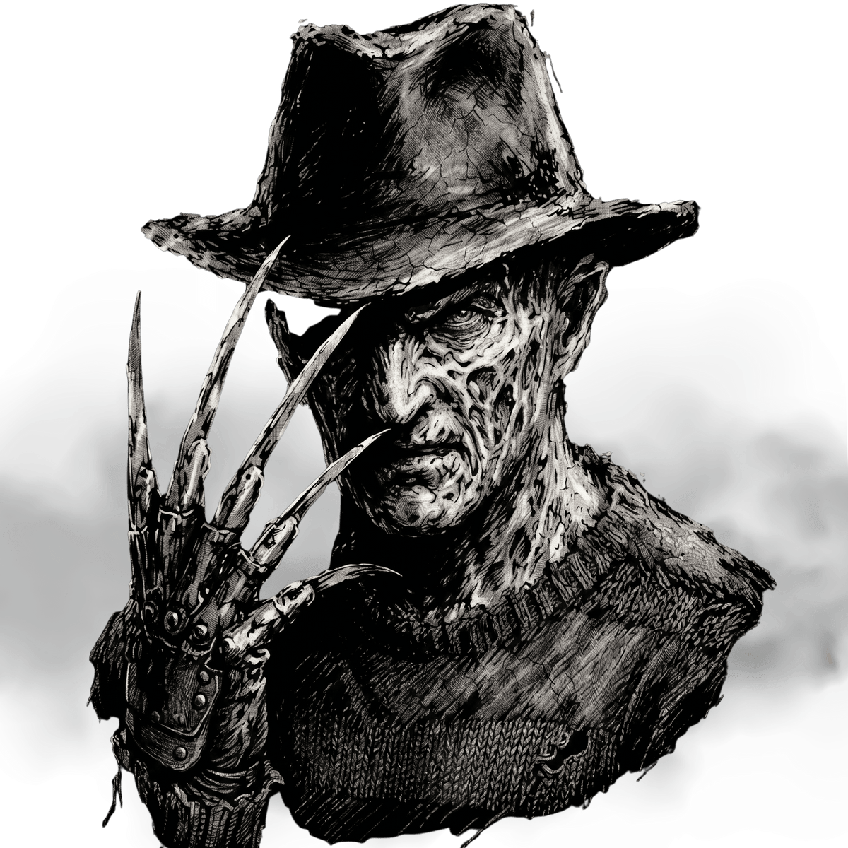 Black & White Horror Icons Heat Transfer