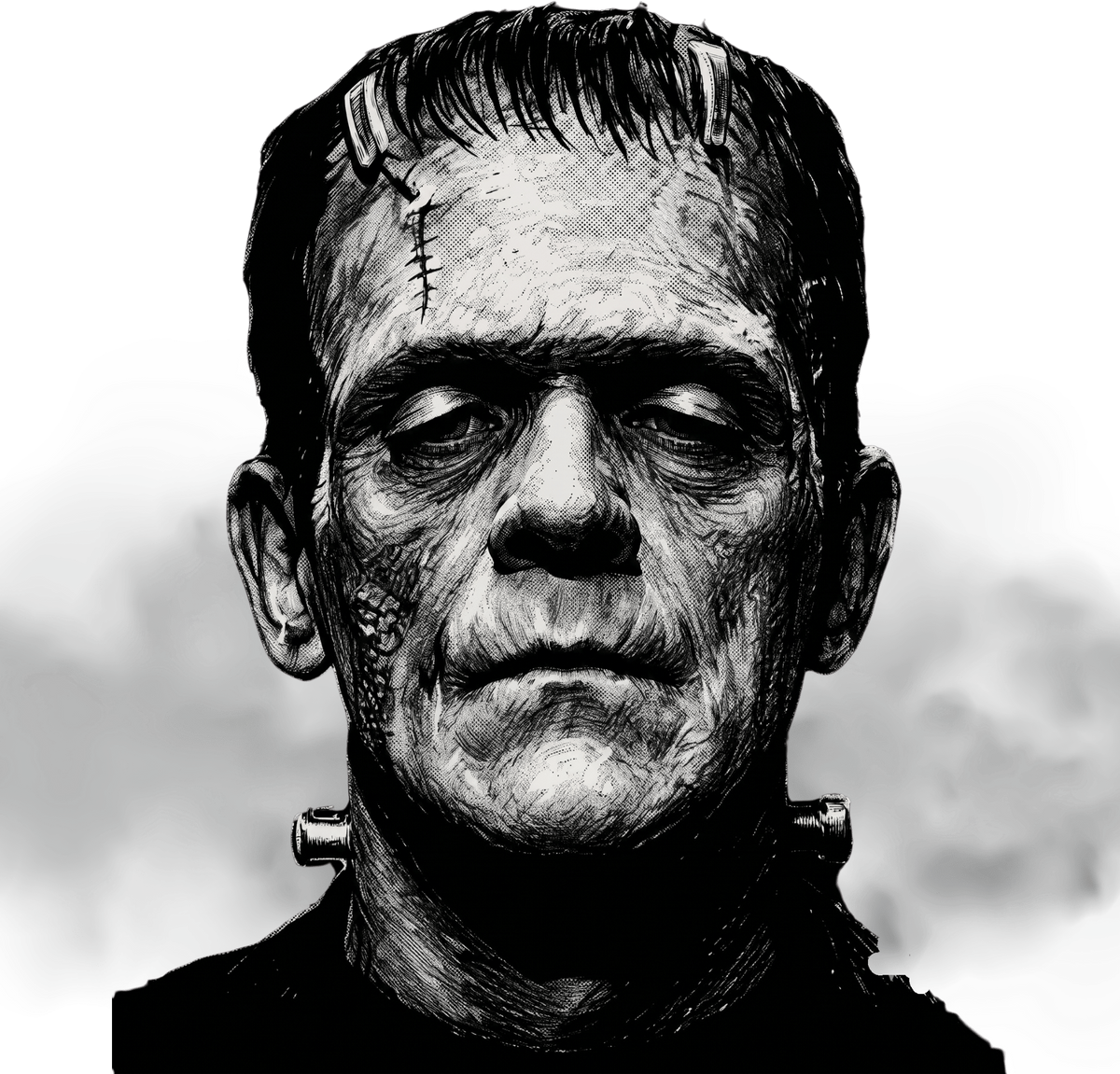 Black & White Horror Icons Heat Transfer