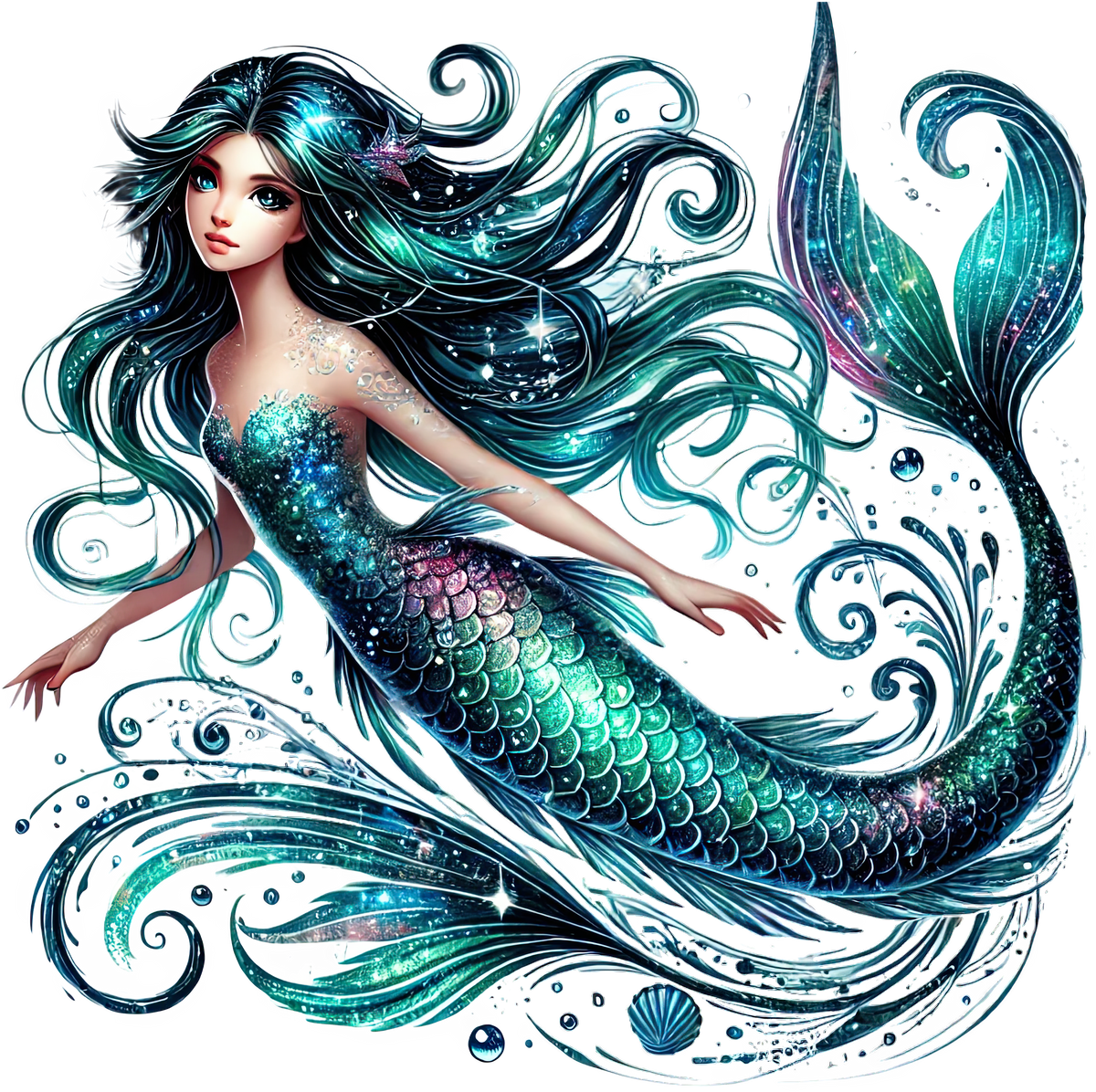 Mystic Mermaids Graphic T-shirt S-5X