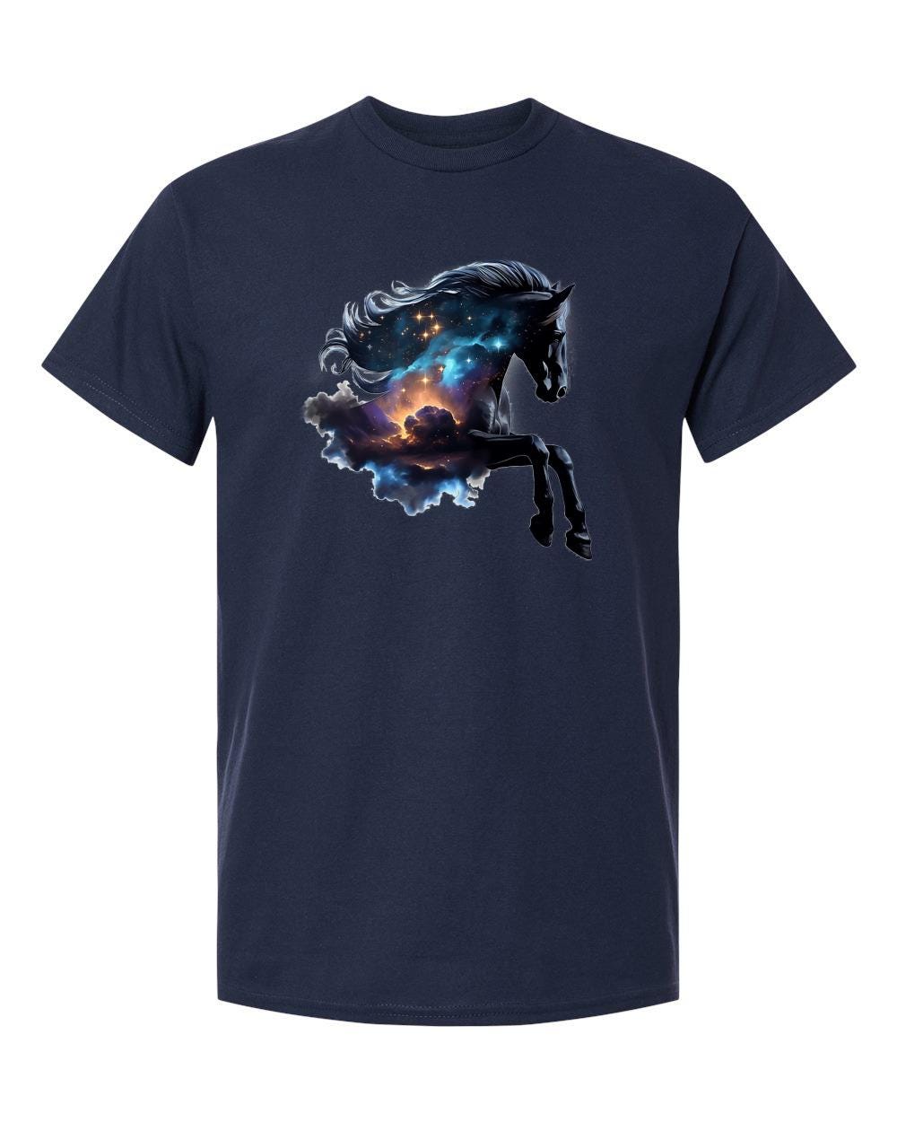 Galaxy Horse Graphic T-shirt S-5X