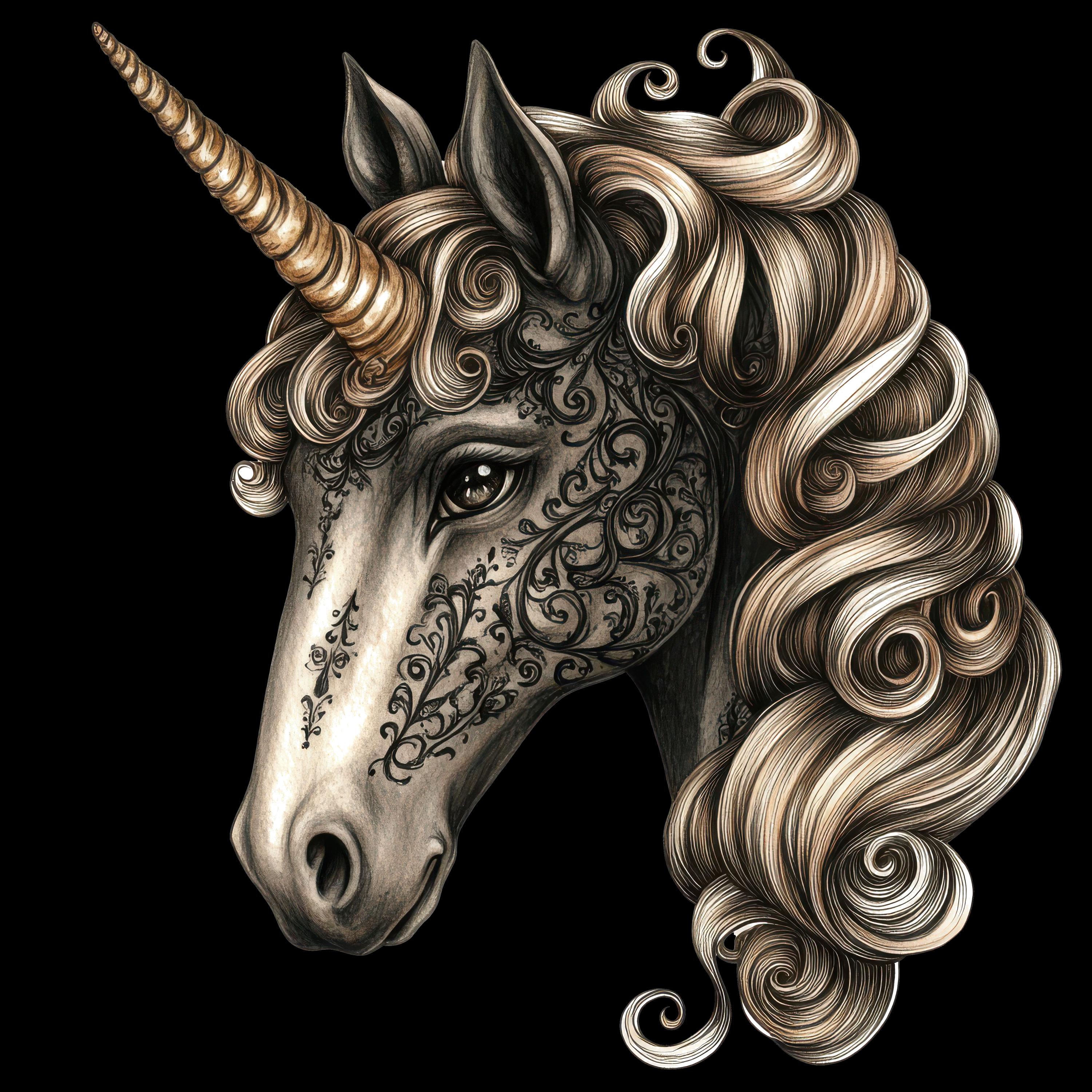12 Black Unicorns Heat Transfer