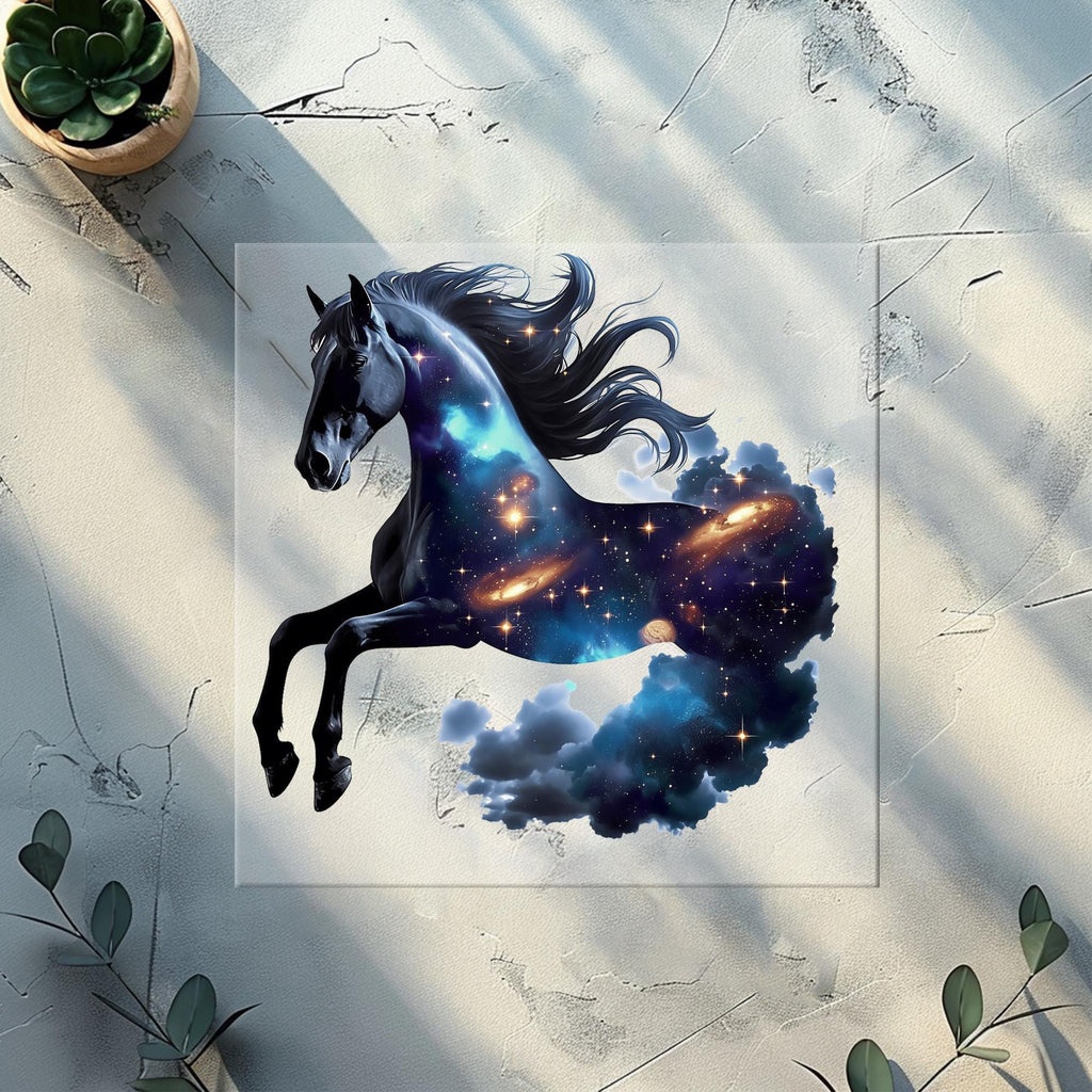 Majestic Galaxy Horse Heat Transfer Print