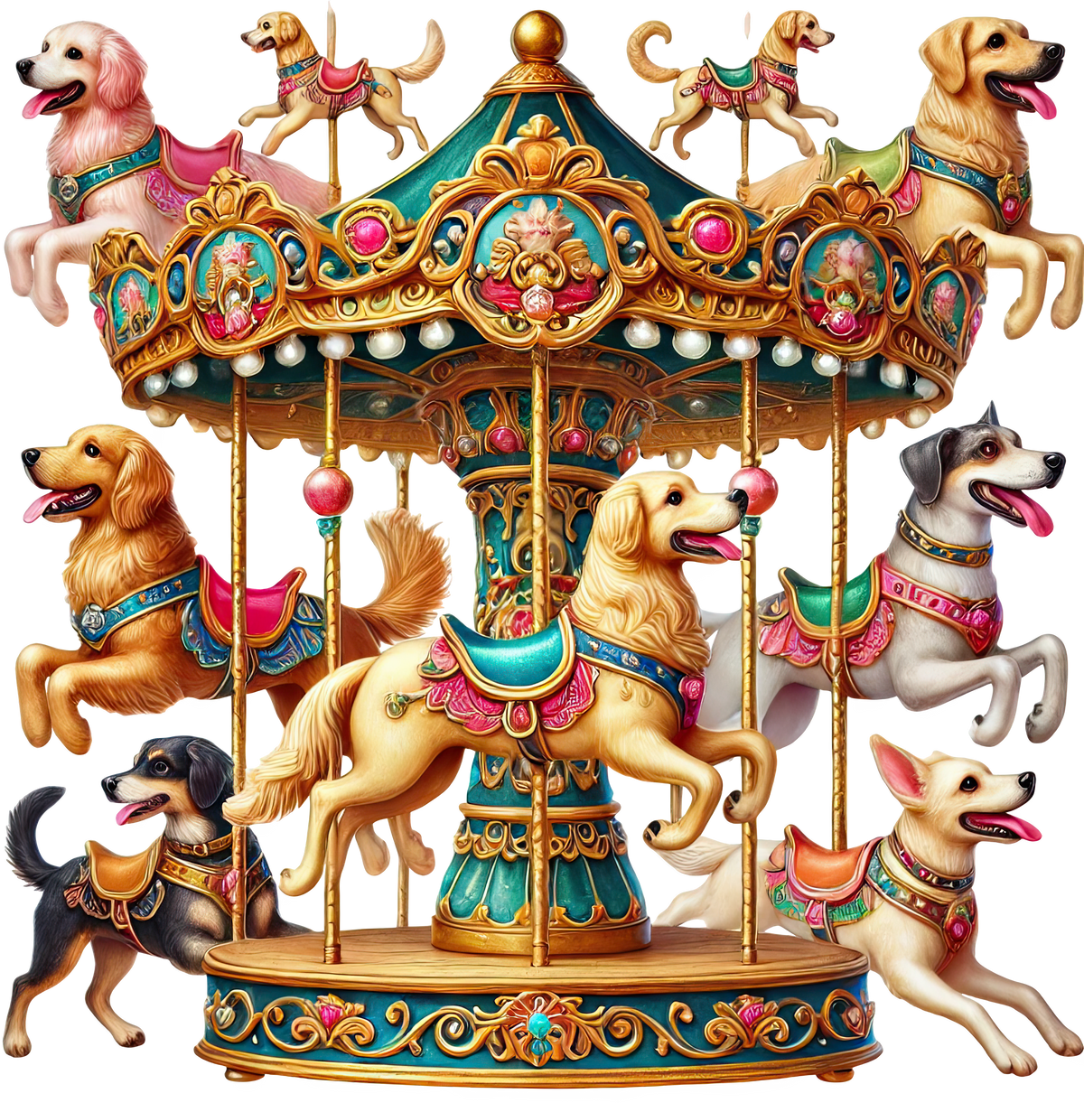 Animal Carousels Heat Transfer