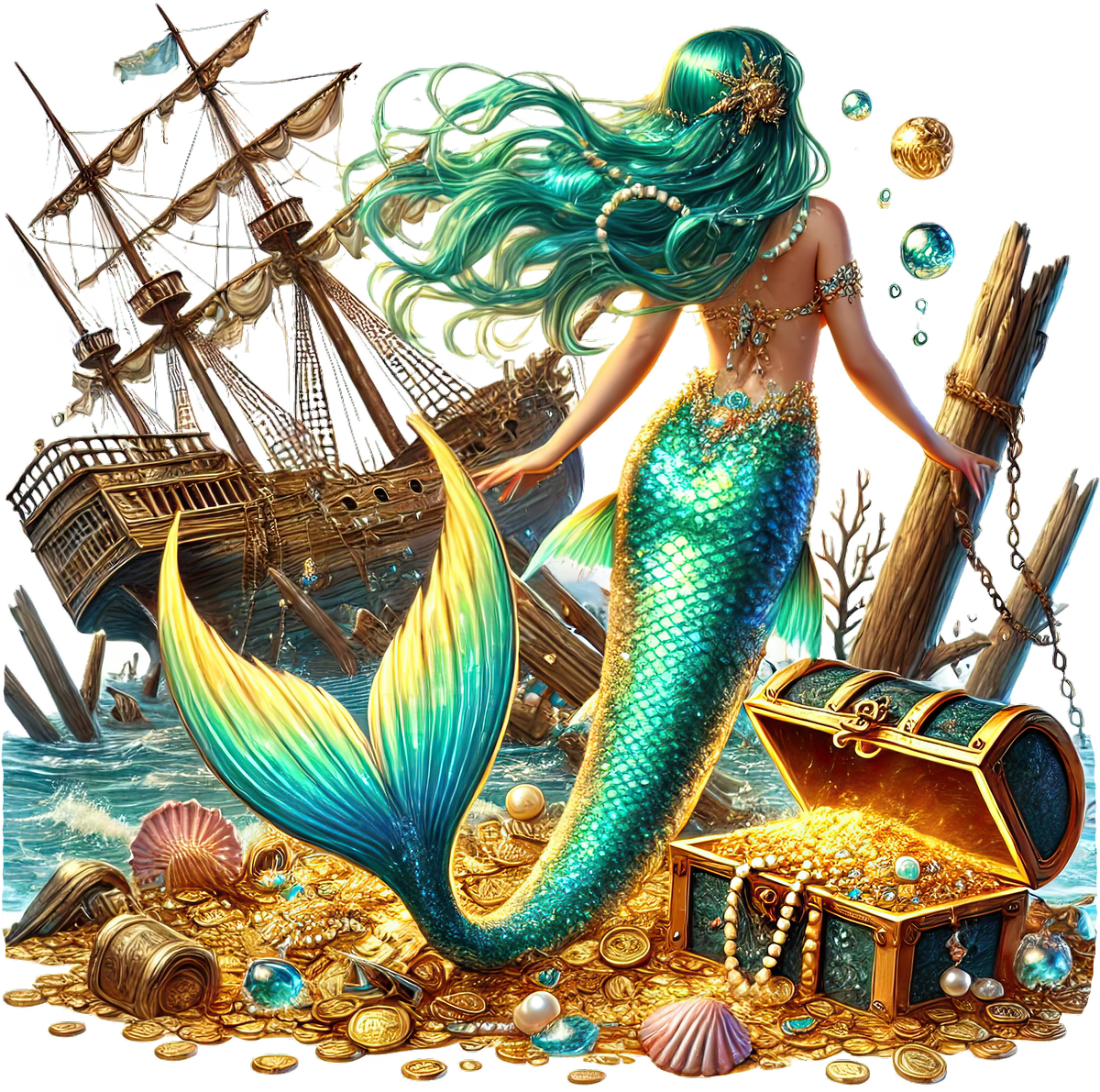 Mystic Mermaids Graphic T-shirt S-5X