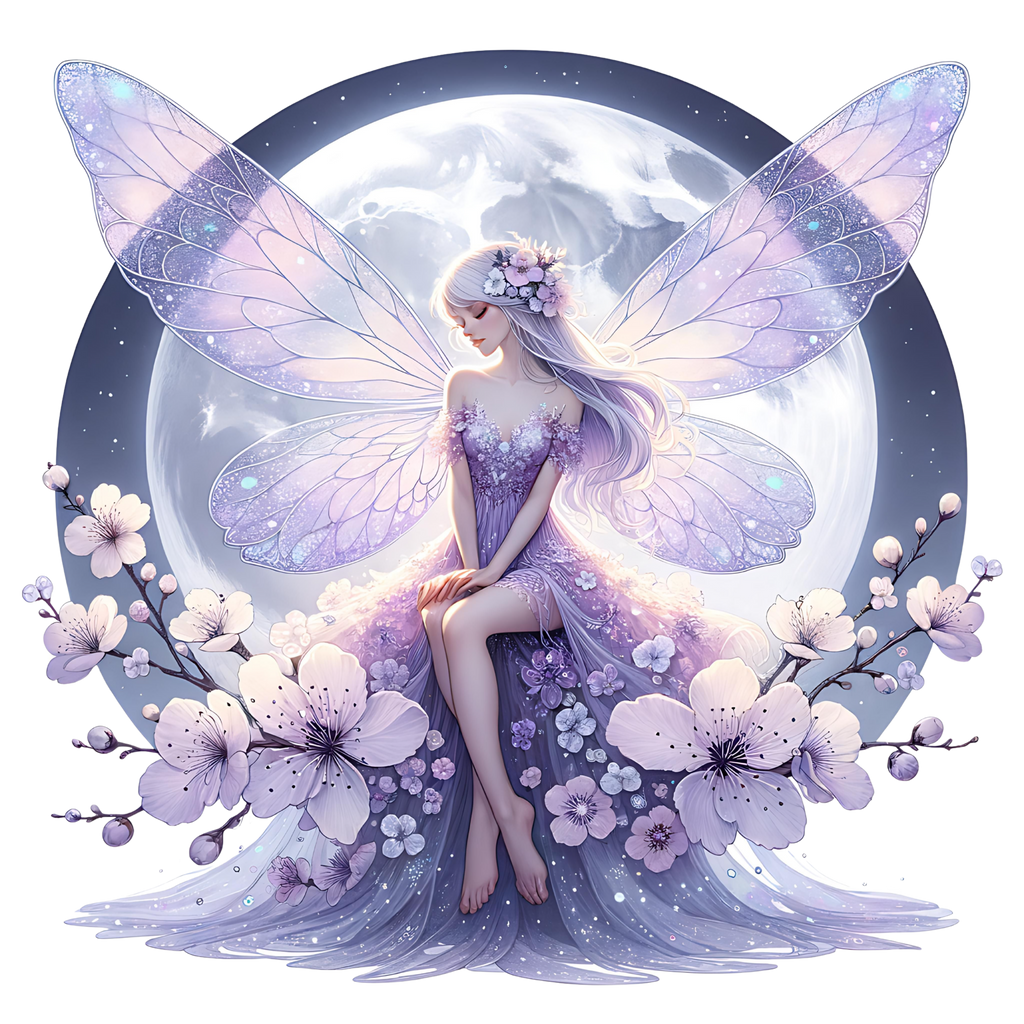 Purple Moon Fairies Heat Transfer