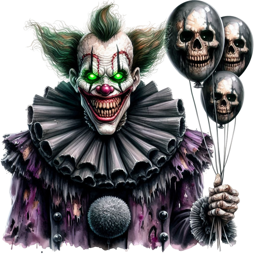 Spooky Clowns Heat Transfer