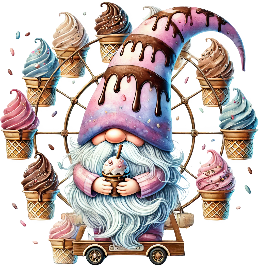 Ice Cream Gnome Heat Transfer