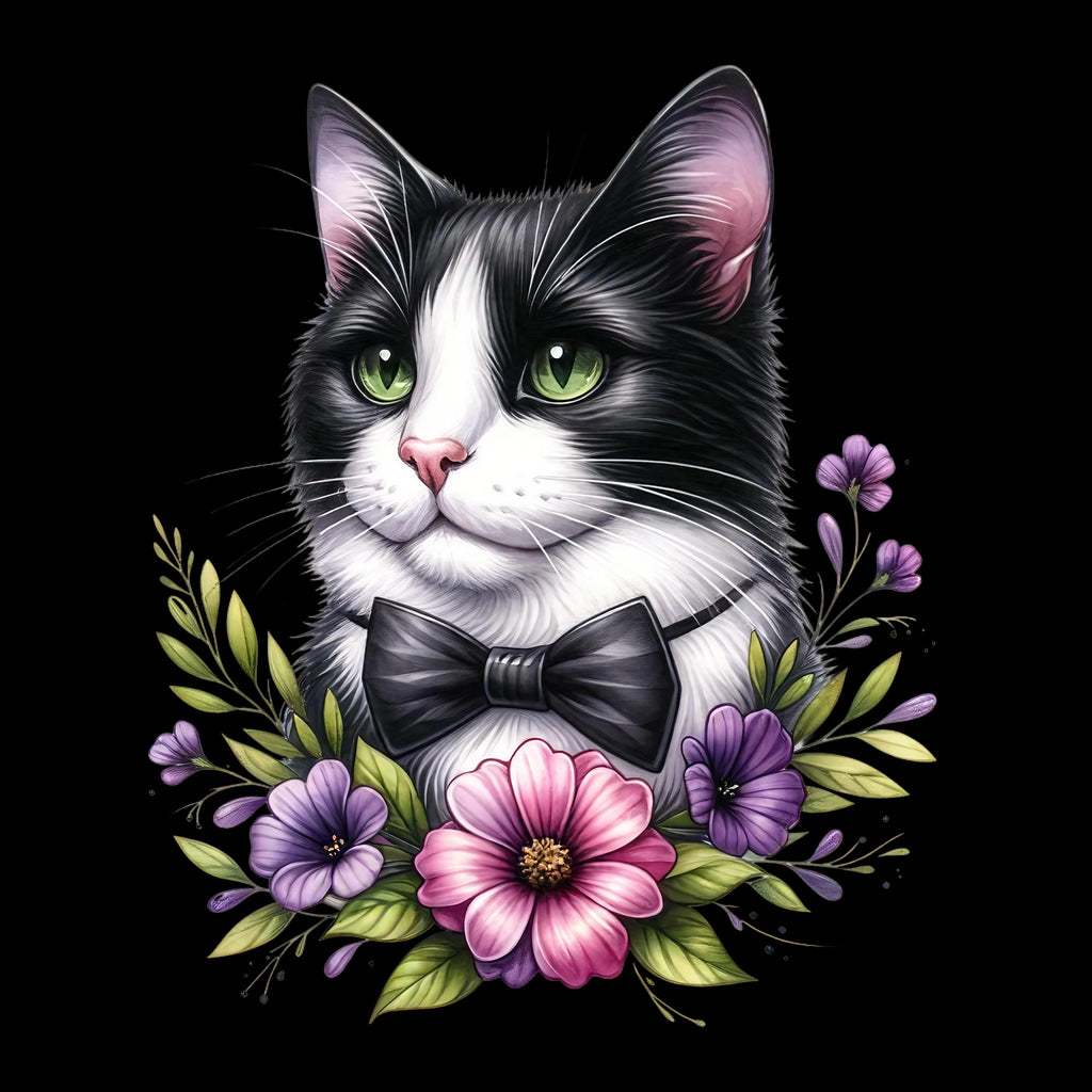 Floral Cats DTF Transfer