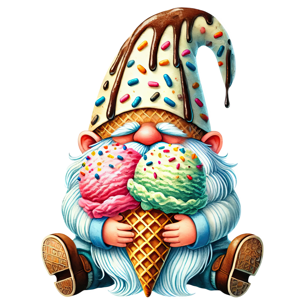 Ice Cream Gnome Heat Transfer