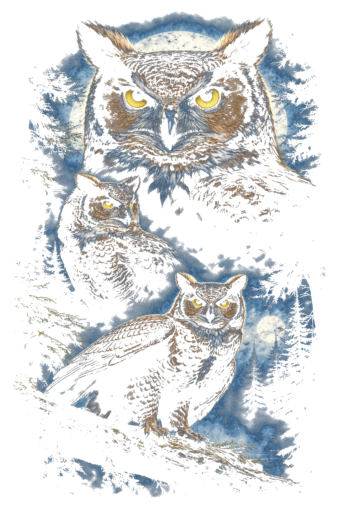 Fantasy Creatures & Wild Animals Graphic T-shirt S-5X Black Only