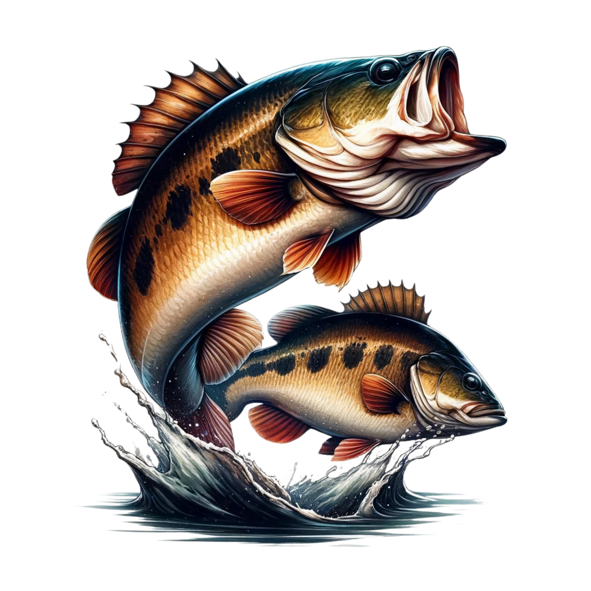 Bass Fishing Collection Heat Transfer