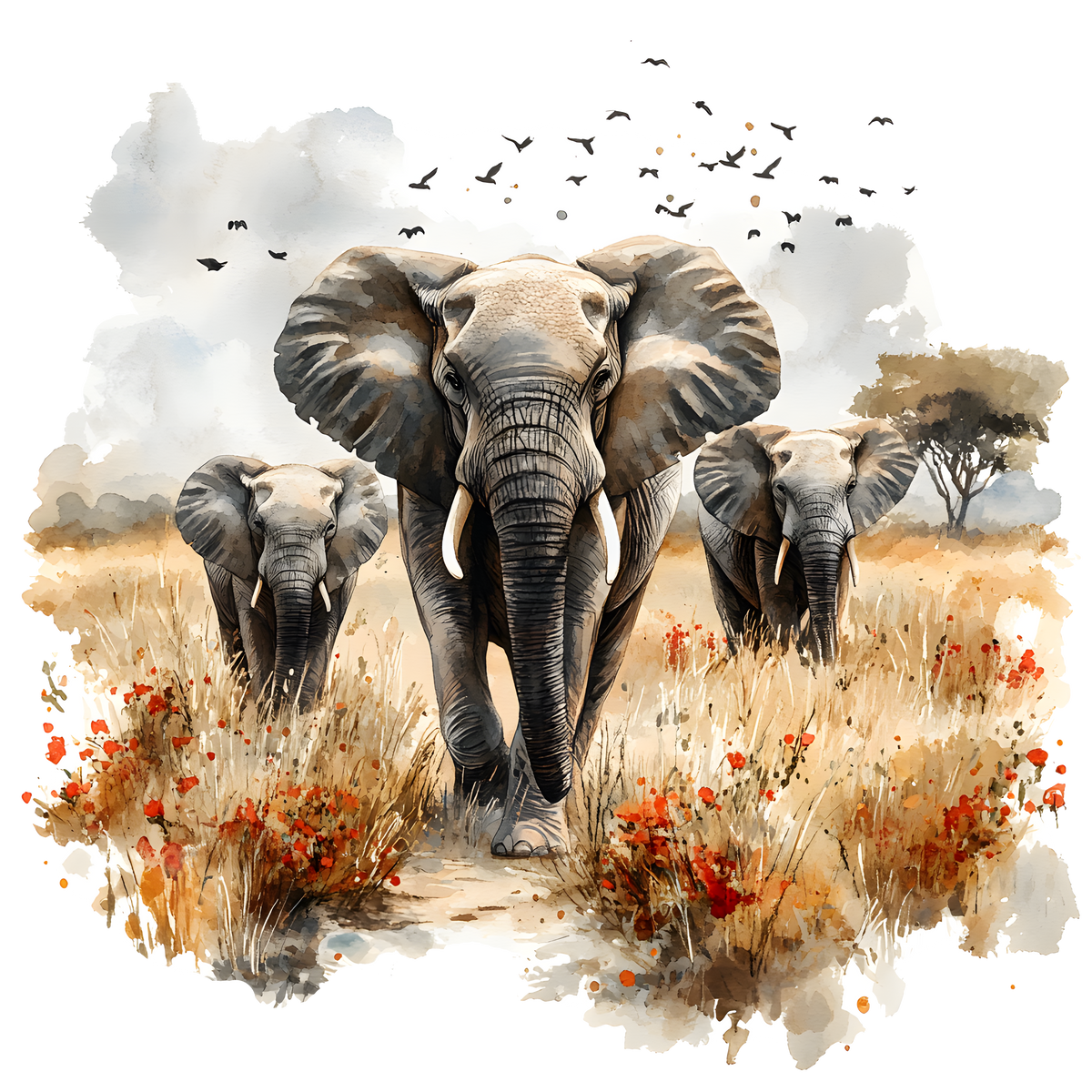 African Safari Animals Heat Transfer