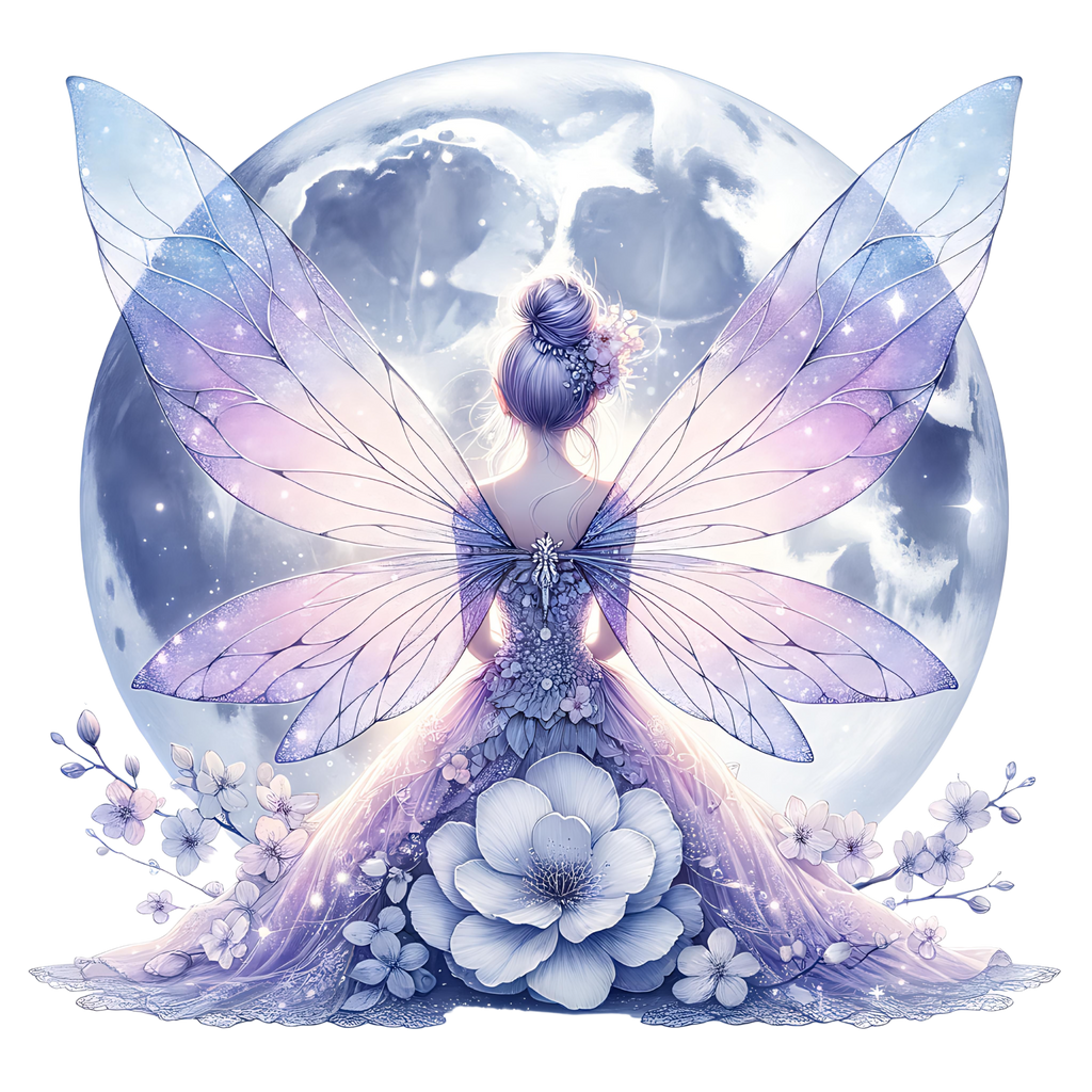 Purple Moon Fairies Heat Transfer