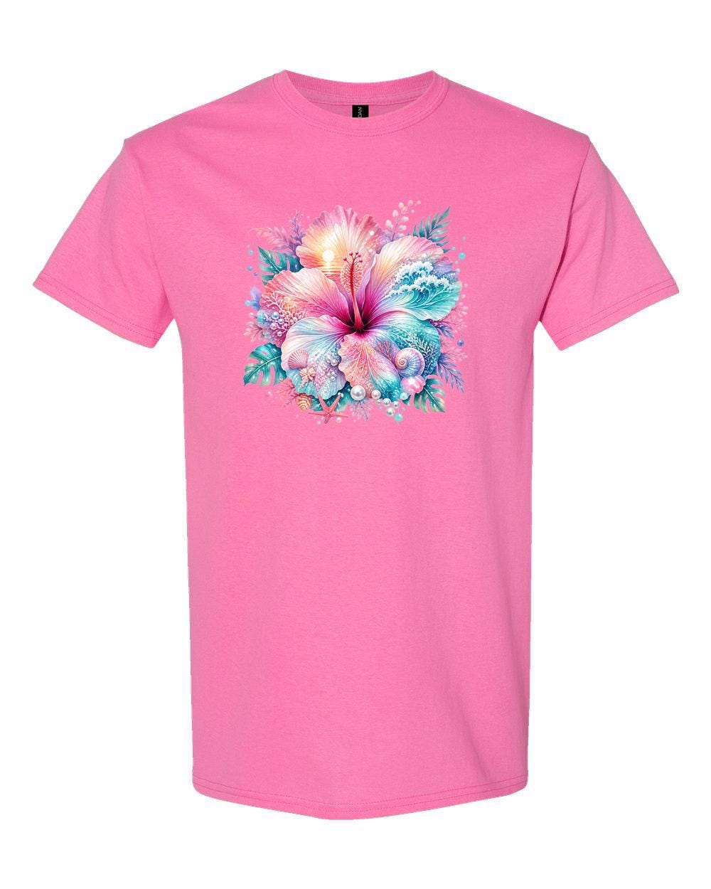 Tropical Hibiscus Graphic T-shirt S-5X