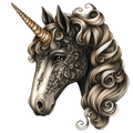 12 Black Unicorns Heat Transfer