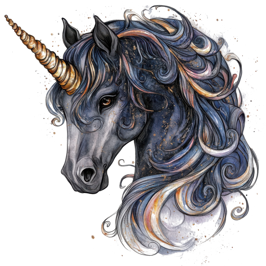 12 Black Unicorns Heat Transfer